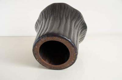 Robert Kuo Contemporary Repouss Lotus Drumstool in Copper by Robert Kuo Limited Edition