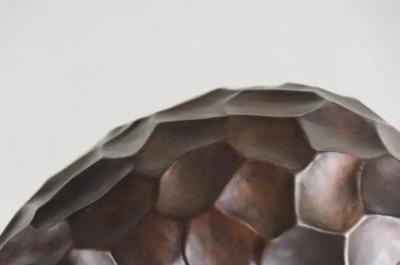 Robert Kuo Contemporary Rocco Egg Box in Antique Copper by Robert Kuo Limited Edition