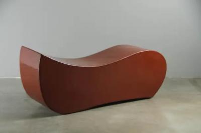 Robert Kuo Contemporary Yi Bench in Red Bean Lacquer by Robert Kuo Limited Edition