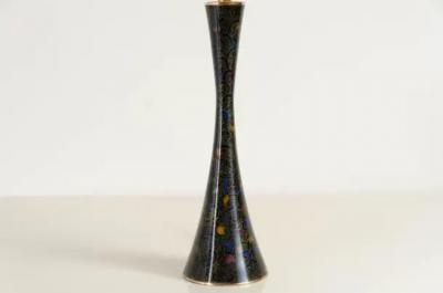 Robert Kuo Coronet Lamp Tang Grass Design Cloisonn by Robert Kuo Handmade Limited