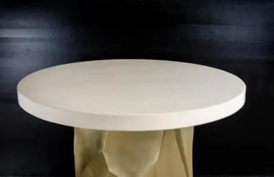 Robert Kuo Cream Lacquer Entry Table Top by Robert Kuo Limited Edition