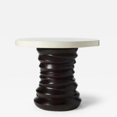 Robert Kuo Cream Lacquer Entry Table Top by Robert Kuo Limited Edition