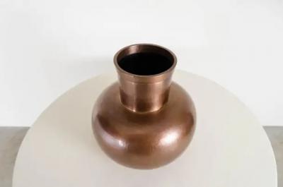 Robert Kuo Da Hu Copper Jar Antique Copper by Robert Kuo Hand Repouss Limited Edition