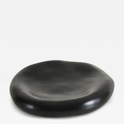 Robert Kuo Double Wall Sui Platter in Black Lacquer by Robert Kuo Limited Edition