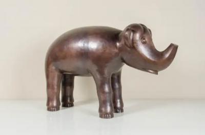 Robert Kuo Elephant Antique Copper by Robert Kuo Hand Repouss Limited Edition