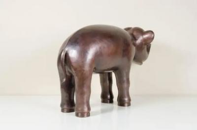 Robert Kuo Elephant Antique Copper by Robert Kuo Hand Repouss Limited Edition