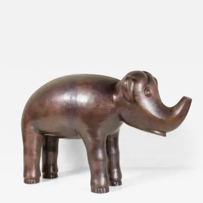 Robert Kuo Elephant Antique Copper by Robert Kuo Hand Repouss Limited Edition