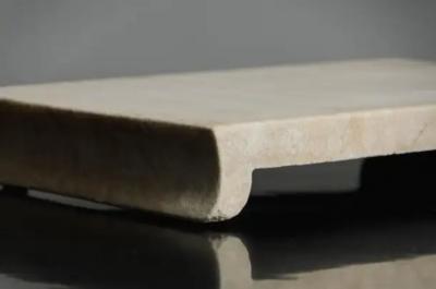 Robert Kuo Han Bai Yu Stone Elevated Tray by Robert Kuo Hand Carved Limited Edition