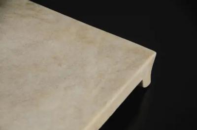 Robert Kuo Han Bai Yu Stone Elevated Tray by Robert Kuo Hand Carved Limited Edition