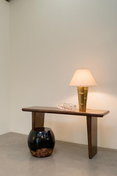 Robert Kuo Hand Repouss Antiqued Copper Temple Console by Robert Kuo Limited Edition