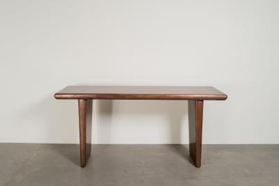 Robert Kuo Hand Repouss Antiqued Copper Temple Console by Robert Kuo Limited Edition