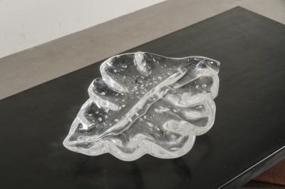 Robert Kuo Large Crystal Leaf Plate by Robert Kuo Limited Edition