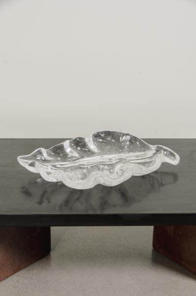 Robert Kuo Large Crystal Leaf Plate by Robert Kuo Limited Edition
