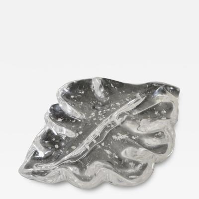 Robert Kuo Large Crystal Leaf Plate by Robert Kuo Limited Edition