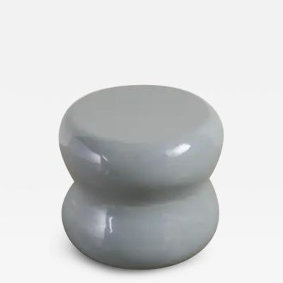 Robert Kuo Large Mallet Drumstool Grey Lacquer by Robert Kuo Limited