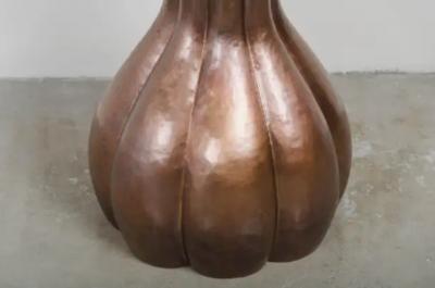 Robert Kuo Lobed Le Verre Table Cream Lacquer and Copper by Robert Kuo Limited Edition