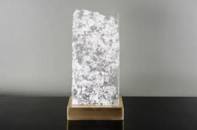 Robert Kuo Low Meru Light by Robert Kuo Crystal and Brass Limited Edition in Stock