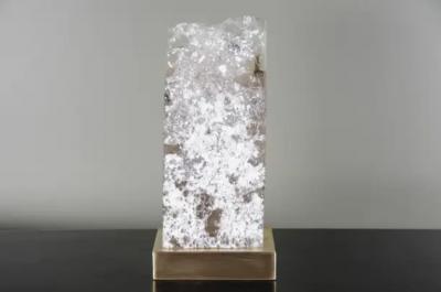 Robert Kuo Low Meru Light by Robert Kuo Crystal and Brass Limited Edition in Stock