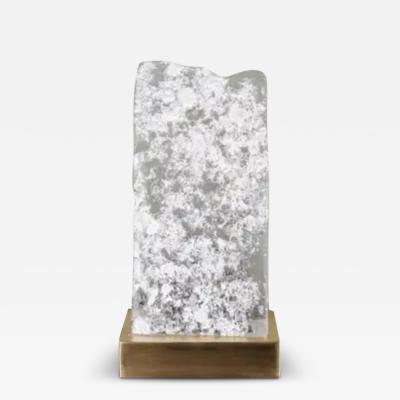 Robert Kuo Low Meru Light by Robert Kuo Crystal and Brass Limited Edition in Stock