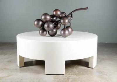 Robert Kuo Low Round Table Cream Lacquer by Robert Kuo Limited Edition