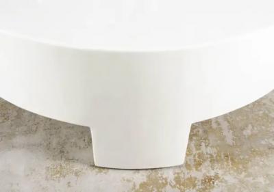 Robert Kuo Low Round Table Cream Lacquer by Robert Kuo Limited Edition