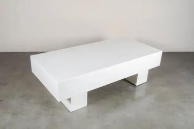 Robert Kuo Low T Table Cream Lacquer by Robert Kuo Limited Edition