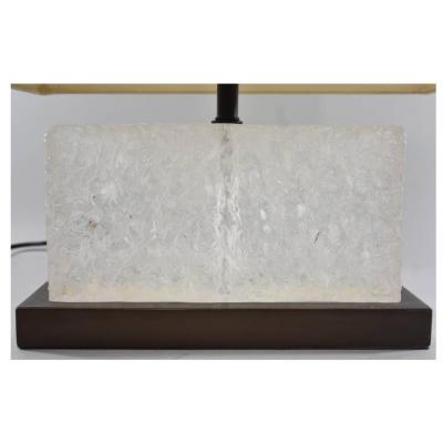 Robert Kuo Modern Robert Kuo for McGuire Carved Ice Table Lamp 1 of 2