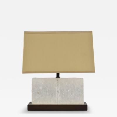 Robert Kuo Modern Robert Kuo for McGuire Carved Ice Table Lamp 1 of 2