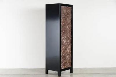 Robert Kuo Narrow Cabinet with Gobi Design Single Door by Robert Kuo Limited Edition