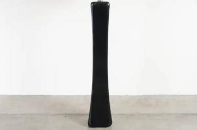 Robert Kuo Pillow Floor Lamp Black Lacquer by Robert Kuo Handmade Limited Edition