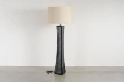 Robert Kuo Pillow Floor Lamp Black Lacquer by Robert Kuo Handmade Limited Edition