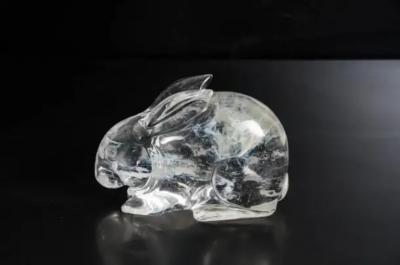Robert Kuo Rabbit Crystal by Robert Kuo Hand Carved Limited Edition