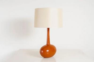Robert Kuo Tall Cocoon Table Lamp Mila Lacquer by Robert Kuo Hand Repousse Limited