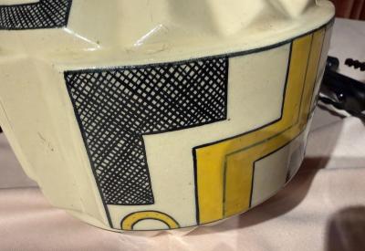 Robert Lallemant Robert Lallemant Art Deco Ceramic Table Lamp France 1930s