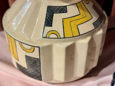 Robert Lallemant Robert Lallemant Art Deco Ceramic Table Lamp France 1930s