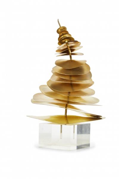 Robert Lee Morris Robert Lee Morris Corkscrew Brass Sculpture