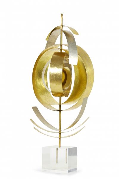 Robert Lee Morris Robert Lee Morris Cyclone Nickel And Brass Sculpture