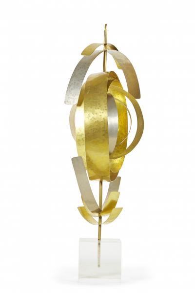 Robert Lee Morris Robert Lee Morris Cyclone Nickel And Brass Sculpture