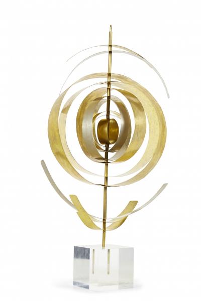 Robert Lee Morris Robert Lee Morris Cyclone Nickel And Brass Sculpture