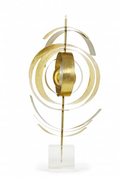 Robert Lee Morris Robert Lee Morris Cyclone Nickel And Brass Sculpture