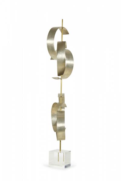 Robert Lee Morris Robert Lee Morris Lazy Day Brass Nickel And Lucite Sculpture