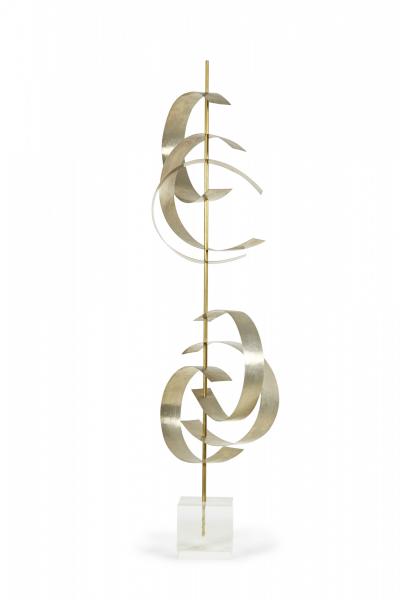 Robert Lee Morris Robert Lee Morris Lazy Day Brass Nickel And Lucite Sculpture