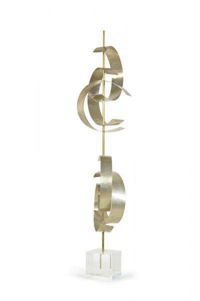 Robert Lee Morris Robert Lee Morris Lazy Day Brass Nickel And Lucite Sculpture