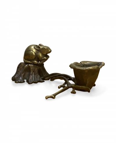 Robert Lee Morris Robert Lee Morris Mouse On Stump Candle Holder