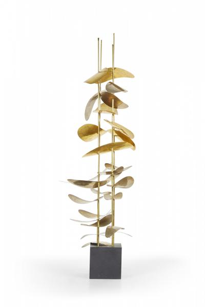 Robert Lee Morris Robert Lee Morris Quadruple Vines Brass And Nickel Sculpture