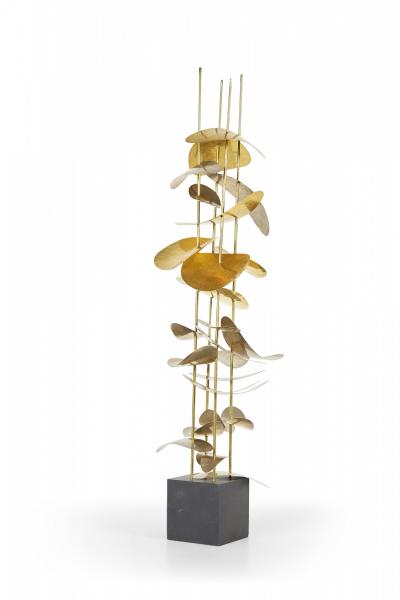 Robert Lee Morris Robert Lee Morris Quadruple Vines Brass And Nickel Sculpture