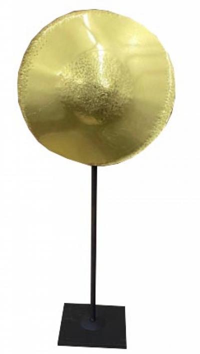 Robert Lee Morris Robert Lee Morris Tall Round Sail Hammered Brass Sculpture