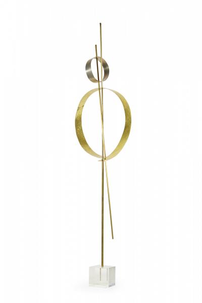 Robert Lee Morris Robert Lee Morris Tick Tock Nickel And Brass Sculpture