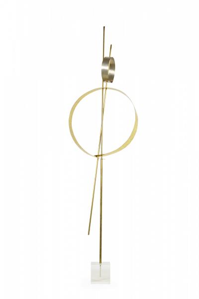 Robert Lee Morris Robert Lee Morris Tick Tock Nickel And Brass Sculpture