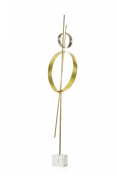 Robert Lee Morris Robert Lee Morris Tick Tock Nickel And Brass Sculpture